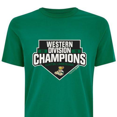 Clinton LumberKings 2019 Western Division Champions T-Shirt