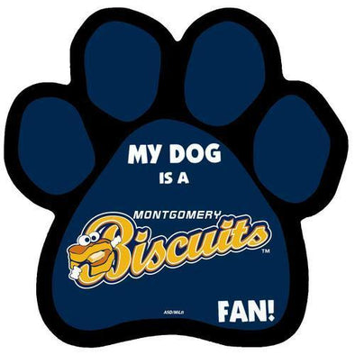 Montgomery Biscuits Biscuits Paw Magnet