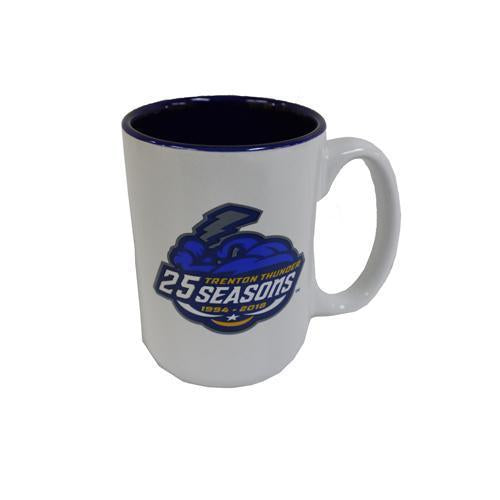Trenton Thunder 25th Season White Coffee Mug