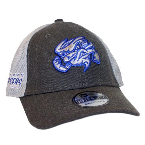 Omaha Storm Chasers Youth/Toddler New Era 39Thirty Graphite Heather Cap