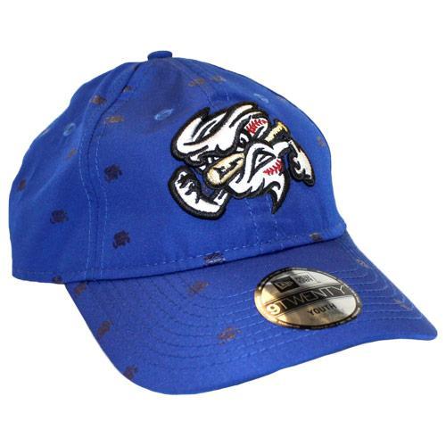 Omaha Storm Chasers Youth New Era 9Twenty Royal Scatter Vortex