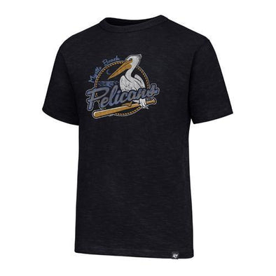 Myrtle Beach Pelicans 47 BRAND NAVY PRIMARY SCRUM TEE