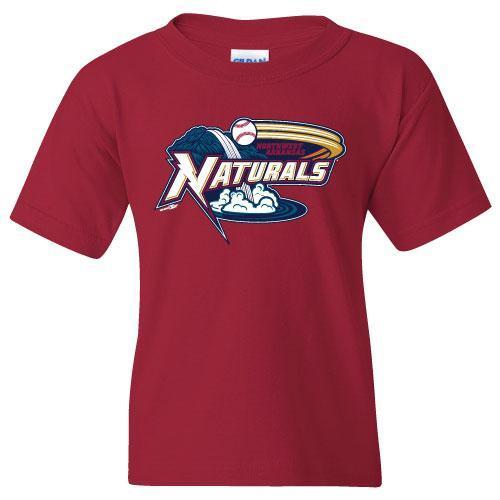 Northwest Arkansas Naturals Youth Full Logo Tee Cardinal