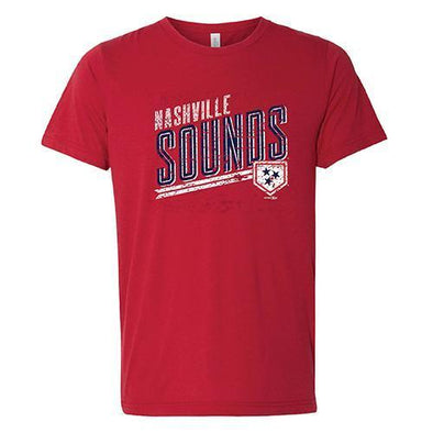 Nashville Sounds Ellis True Red Tri-Blend Tee