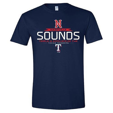 Nashville Sounds Navy Notch Affiliate Tee