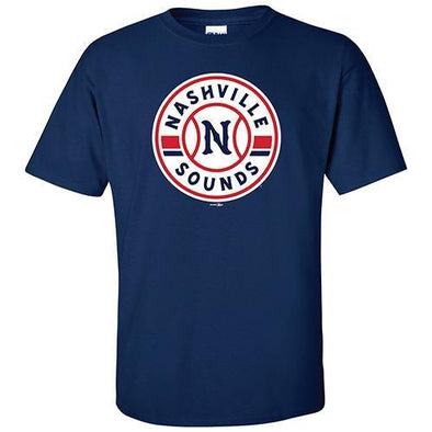 Nashville Sounds Navy Primary Logo Tee