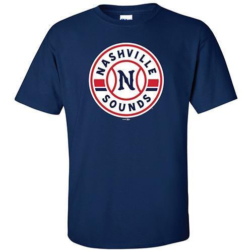 Nashville Sounds Navy Primary Logo Tee