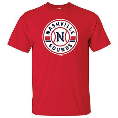 Nashville Sounds Red Primary Logo Tee