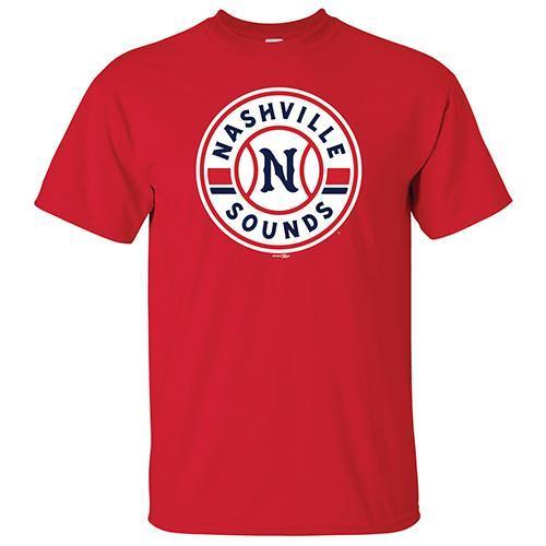 Nashville Sounds Red Primary Logo Tee
