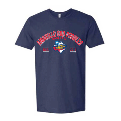 Amarillo Sod Poodles Admiral Blue Apple Pie Tee