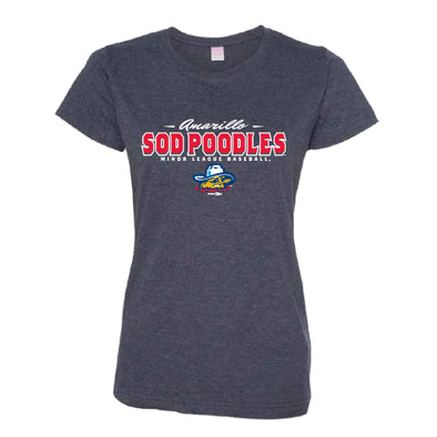 Amarillo Sod Poodles Vintage Navy Women's Comp Tee