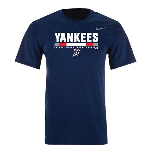 Pulaski Yankees Dri-Fit Nike T-Shirt - Navy Bar