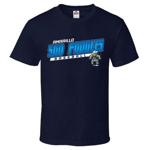 Amarillo Sod Poodles Navy Youth Graphart Tee