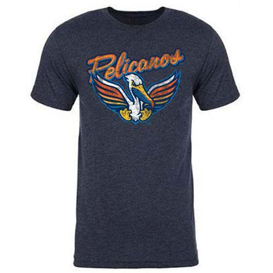 Myrtle Beach Pelicans COPA 108 STITCHES PELICANOS DE MYRTLE BEACH NAVY HOME LOGO TEE