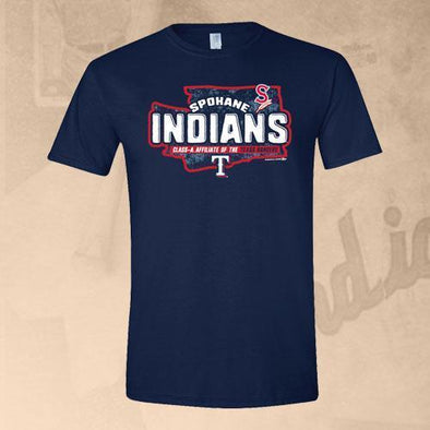 Spokane Indians Navy Kris Affiliate Design Tee