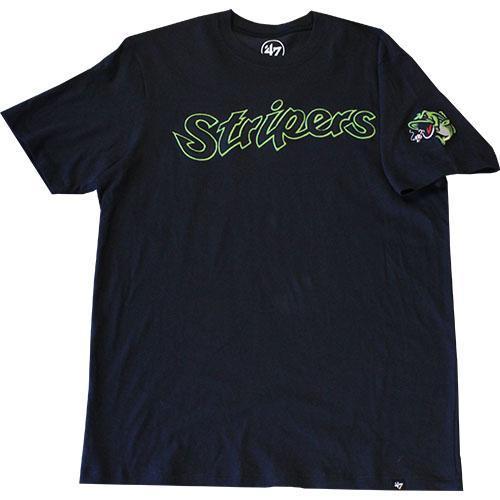 Script Navy Fieldhouse Tee with Sleeve Logo Detail