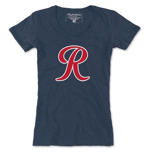 Tacoma Rainiers Navy Women's Wright V-Neck Tee