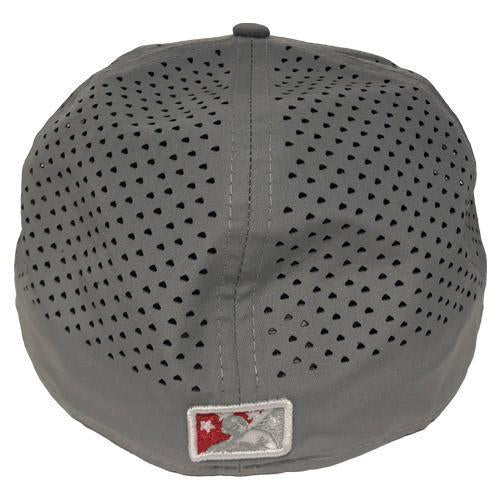 Columbus Clippers New Era Gray Red C Fitted Cap, Columbus Clippers
