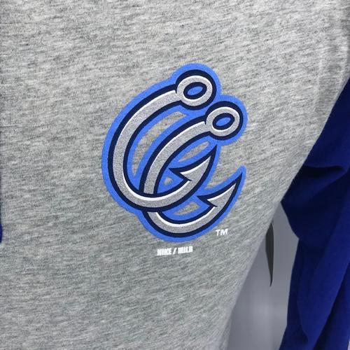 Nike - T 3/4 Sleeve Flux Henley - Road Logo - Royal / Grey