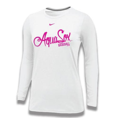 Everett AquaSox Ladies AquaSox Script Long Sleeve Shirt
