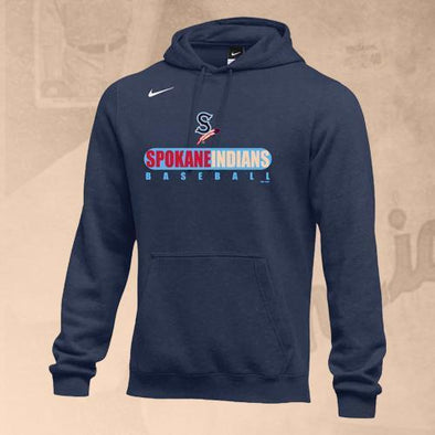 Spokane Indians Nike Navy Club Hooded Sweatshirt