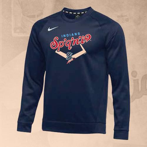 Spokane Indians Nike Therma Crew Navy