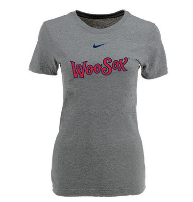 Worcester Red Sox Gray Women's Core Wordmark Tee
