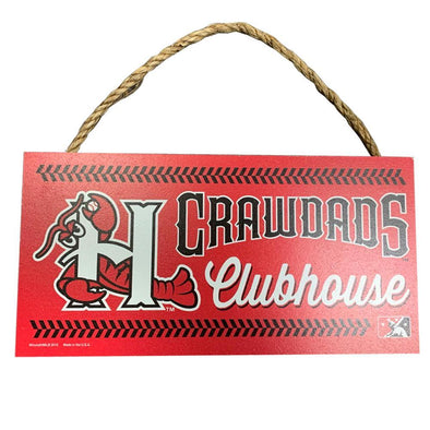 Hickory Crawdads Clubhouse Wood Sign