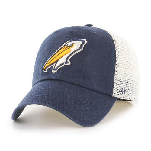 Myrtle Beach Pelicans 47 BRAND NAVY ALT STAMPER STRETCH FIT CAP