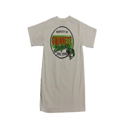 Gwinnett Stripers Original Retro Brand Cap Logo Pocket Tee- White