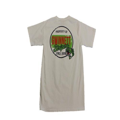 Gwinnett Stripers Original Retro Brand Cap Logo Pocket Tee- White