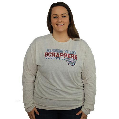 Mahoning Valley Scrappers L/S Oatmeal Tee w/ Logo