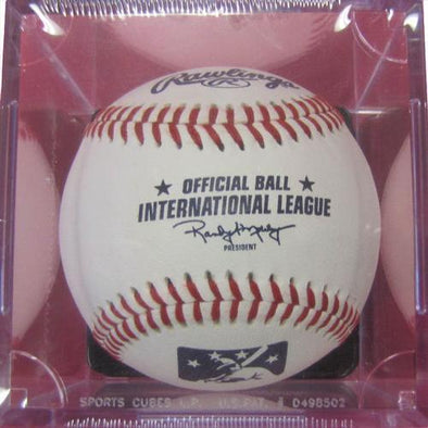 Pawtucket Red Sox Official International League Baseball with Display Case