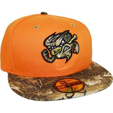 Omaha Storm Chasers New Era 59Fifty Orange/Camo Outdoor Hat