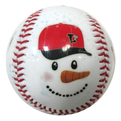 Lansing Lugnuts Snowman Baseball Ornament