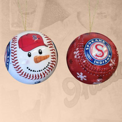 Spokane Indians Holiday Ornament Baseball
