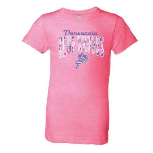 Pensacola Blue Wahoos Youth Girl's Neon Princess Tee