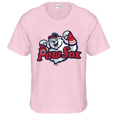 Pawtucket Red Sox PawSox Youth Pink Primary Tee