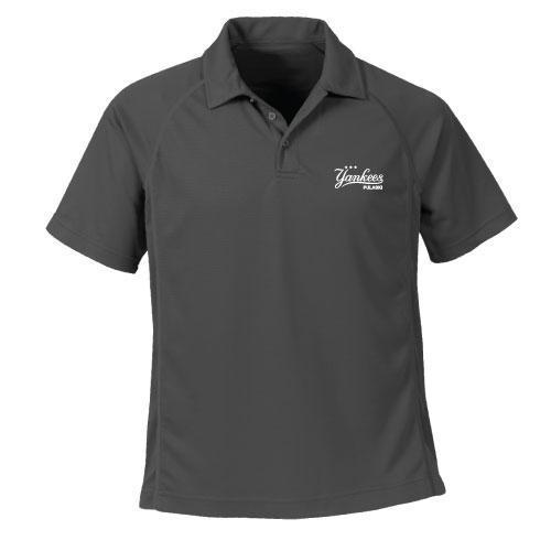 Pulaski Yankees Performance Polo - Script Logo, Gray