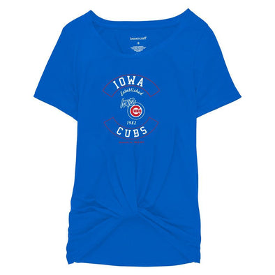 Iowa Cubs Women's Twisted Tee, Royal