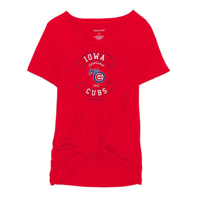 Iowa Cubs Women's Twisted Tee, Red