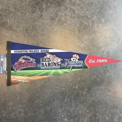 Scranton/Wilkes-Barre RailRiders 30th Anniversary Commemorative Pennant