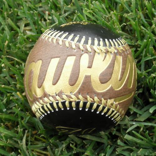 Harrisburg Senators Gold and Black Logo Ball