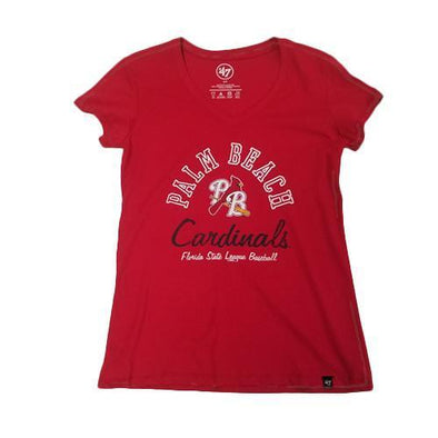 Palm Beach Cardinals PB Cardinals Women's Arch Script V-neck