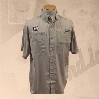 Spokane Indians Columbia PFG Tamiami Fossil Redband Shirt