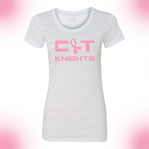 Charlotte Knights Women's CLT Pink Ribbon Tee