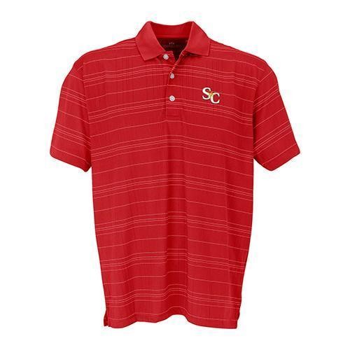 Charlotte Stone Crabs MEN'S POLO- Red Stripes