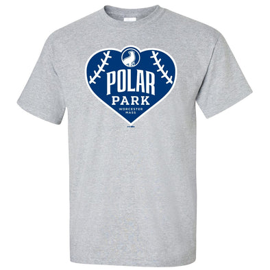 Worcester Red Sox Sport Gray Polar Park Heart Tee