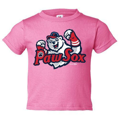 Pawtucket Red Sox PawSox Pink Toddler Primary Tee
