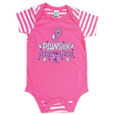 Pawtucket Red Sox Pink Infant Proper Striped Bodysuit